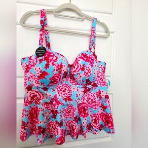 Torrid floral push-up bathing suit top